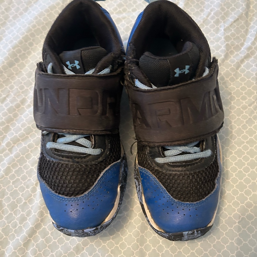 Under Armour Kids' Black and Blue Shoes